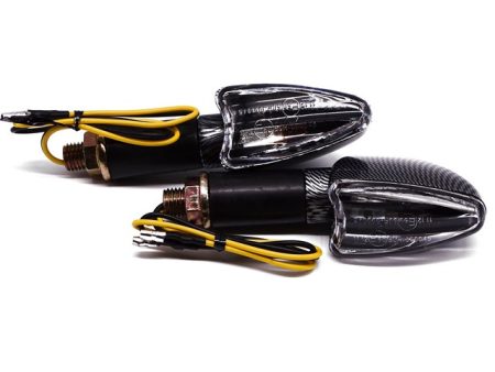 VILLOGÓ KPL. CARBON, FEHÉR BÚRÁVAL /PÁR/ /E JELES/ /INDEX/